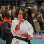 Talia Choy, Traditional Karate Forms silver medallist at the WKU World Karate Championships in Trier Germany. (Sam Raven photo)