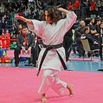 Talia Choy, Traditional Karate Forms silver medallist at the WKU World Karate Championships in Trier Germany. (Sam Raven)