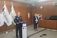 Surrey Chief Constable Norm Lipinski and Mayor Brenda Locke on September 15 announced a $250,000 reward fund hoping it will help land convictions related to extortions of South Asian businesses in Surrey. (Tom Zytaruk/Surrey Now-Leader)