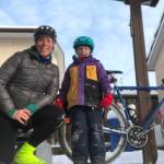 Chelsea and Owen Rieu from Penticton are enthusiastic Go By Bike Week participants. Photo courtesy of Go By Bike.